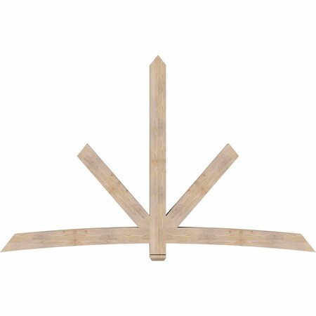 Ekena Millwork Alberta Smooth Timber Gable Bracket, Douglas Fir, 108"W x 68"H x 5 1/2"D x 5 1/2"F, 15/12 Pitch GBW108X68X0606ALB00SDF